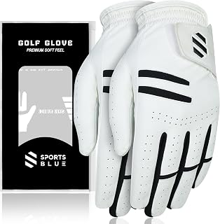 Thunder Paddle Sports Blue Premium Golf Gloves - All Weather Breathable Gloves, Soft Feel | 2-Pack