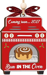 Baby Announcement Ornament - Bun In The Oven - Christmas Pregnancy Reveal