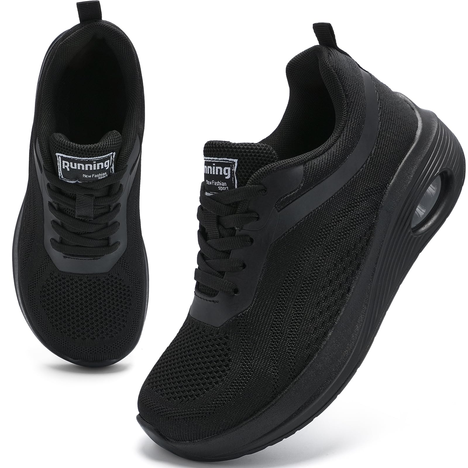 Wide Fit Womens Trainers Air Cushion Arch Support Comfortable Memory Foam Gym Sn
