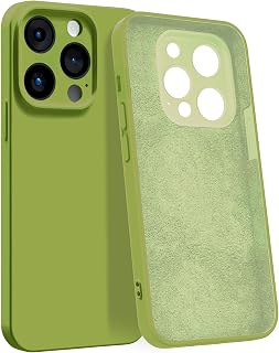MyGadget Case for iPhone 15 Pro [Quadruple Protection] - Hard Silicone Case with Microfibre Lining - Cover Green