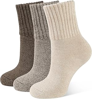 CLOSEMATE 3 Pairs Women's Warm Cotton Socks 3-5 6-8 Winter Socks