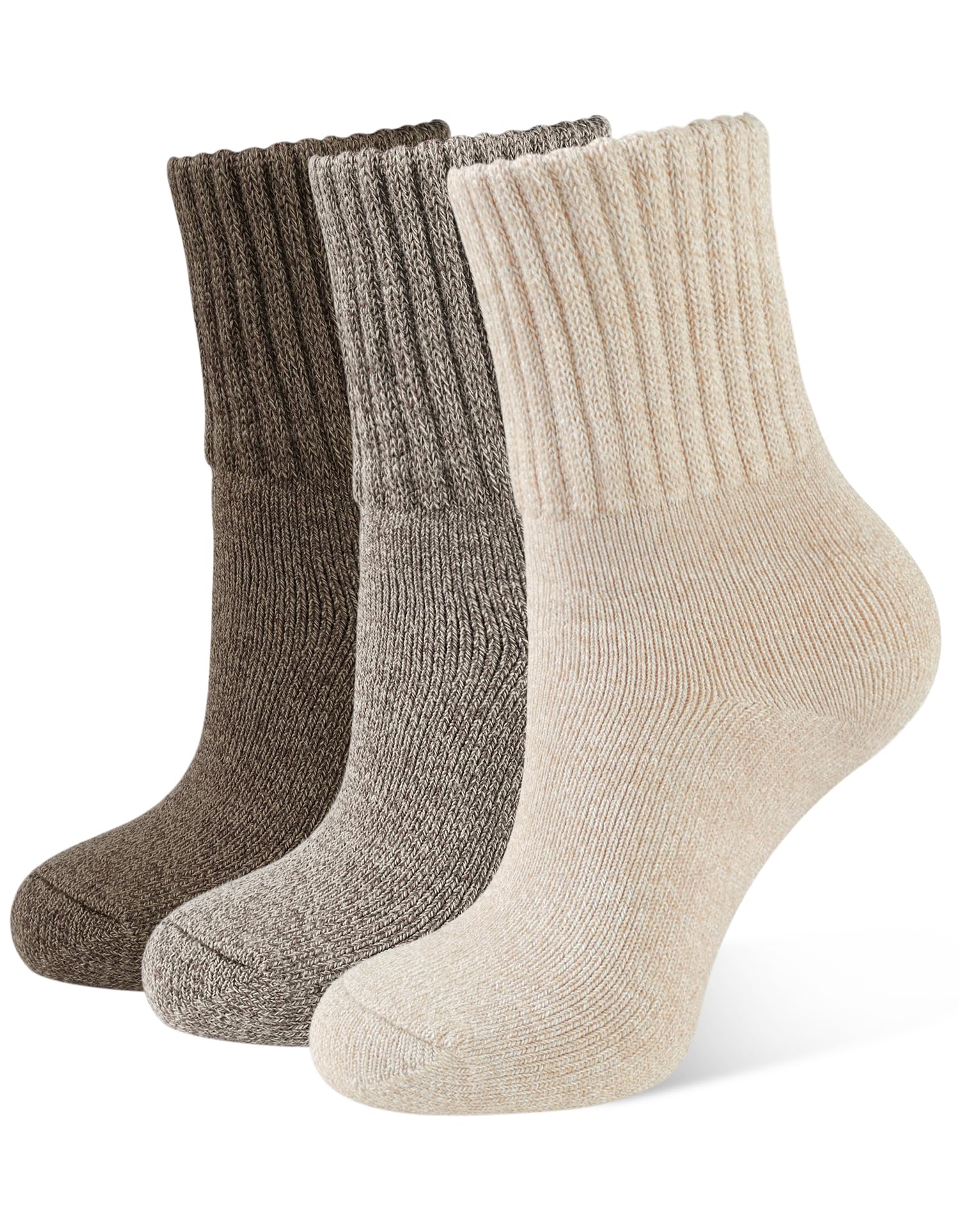 CLOSEMATE 3 Pairs Women's Warm Cotton Socks 3-5 6-8 Winter Socks