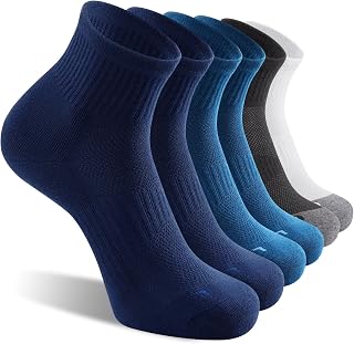 FITRELL 6 Pairs of Ankle Socks Men & Women Padded Running