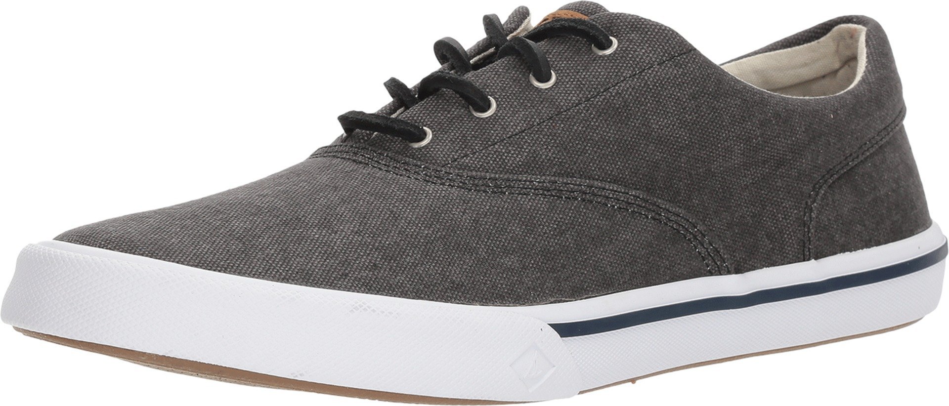 Sperry Men's Striper II CVO Washed Sneaker, Black, 8 Medium US