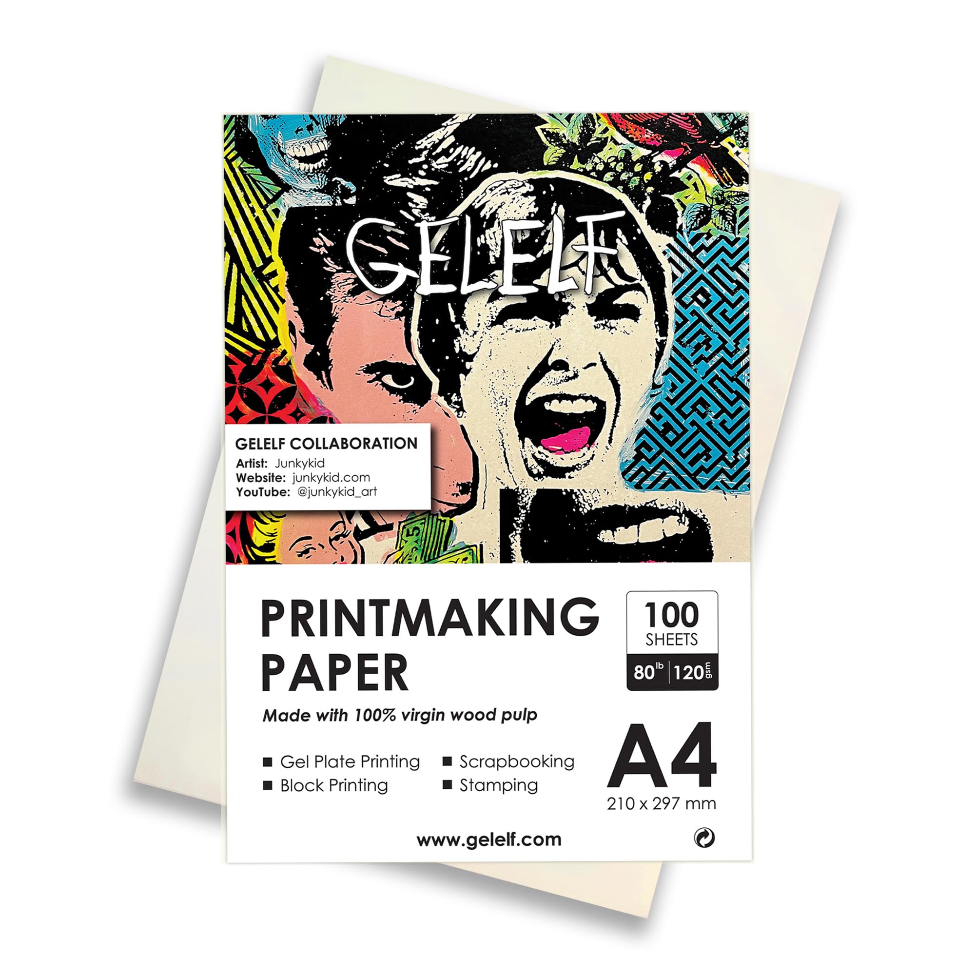 GELELF Printmaking Paper for Practice (80lb / 120gsm), International A4 (210 x 2