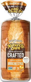 Nature's Own Perfectly Crafted Brioche Style Bread, Thick Sliced Non-GMO Brioche Bread, 22 oz Loaf