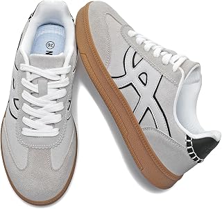 GSLMOLN Women’s Retro Casual Sneakers | Suede Gum Sole Walking Shoes