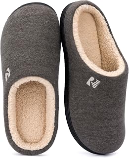 RockDove Men's Sherpa Lined Memory Foam Clog Slipper