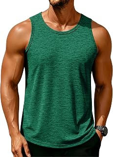MAGCOMSEN Canottiera da uomo UPF 50+, ad asciugatura rapida, per allenamento estivo, senza maniche, per nuoto, spiaggia, bodybuilding