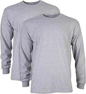 Gildan Men's Ultra Cotton Adult Long Sleeve T-Shirt, 2-Pack