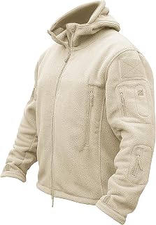 TACVASEN Men's Fleece Jacket Men's Outdoor Fleece Jackets Military Warm