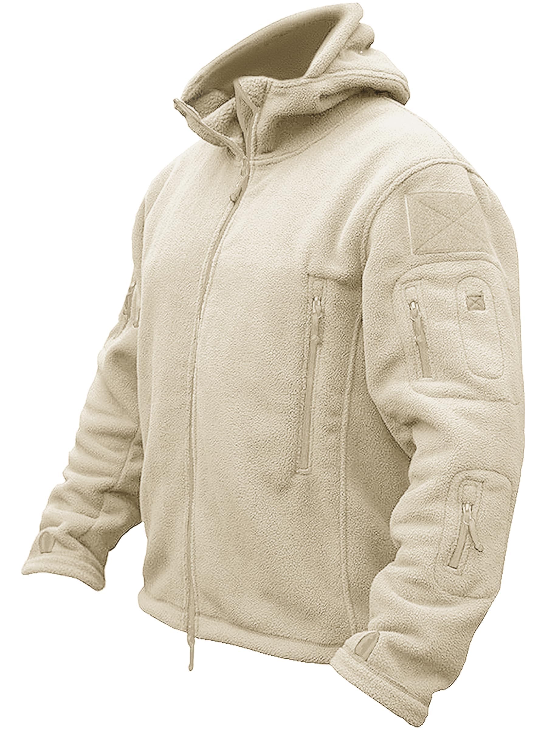 TACVASEN Men's Fleece Jacket Men's Outdoor Fleece Jackets Military Warm