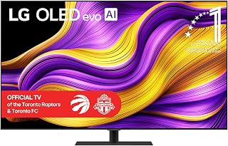 LG 55-Inch G5 OLED evo 4K Smart TV - α11 AI Processor 4K Gen 2, Alexa Built-in, Up to 165Hz Refresh Rate, G-Sync, FreeSync, Table Stand Included (OLED55G5SUB, 2025) (Renewed)