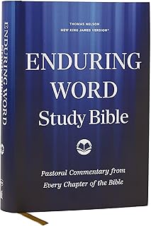 Enduring Word Study Bible: Pastoral Commentary from Every Chapter of the Bible (NKJV, Hardcover, Red Letter, Comfort Print)