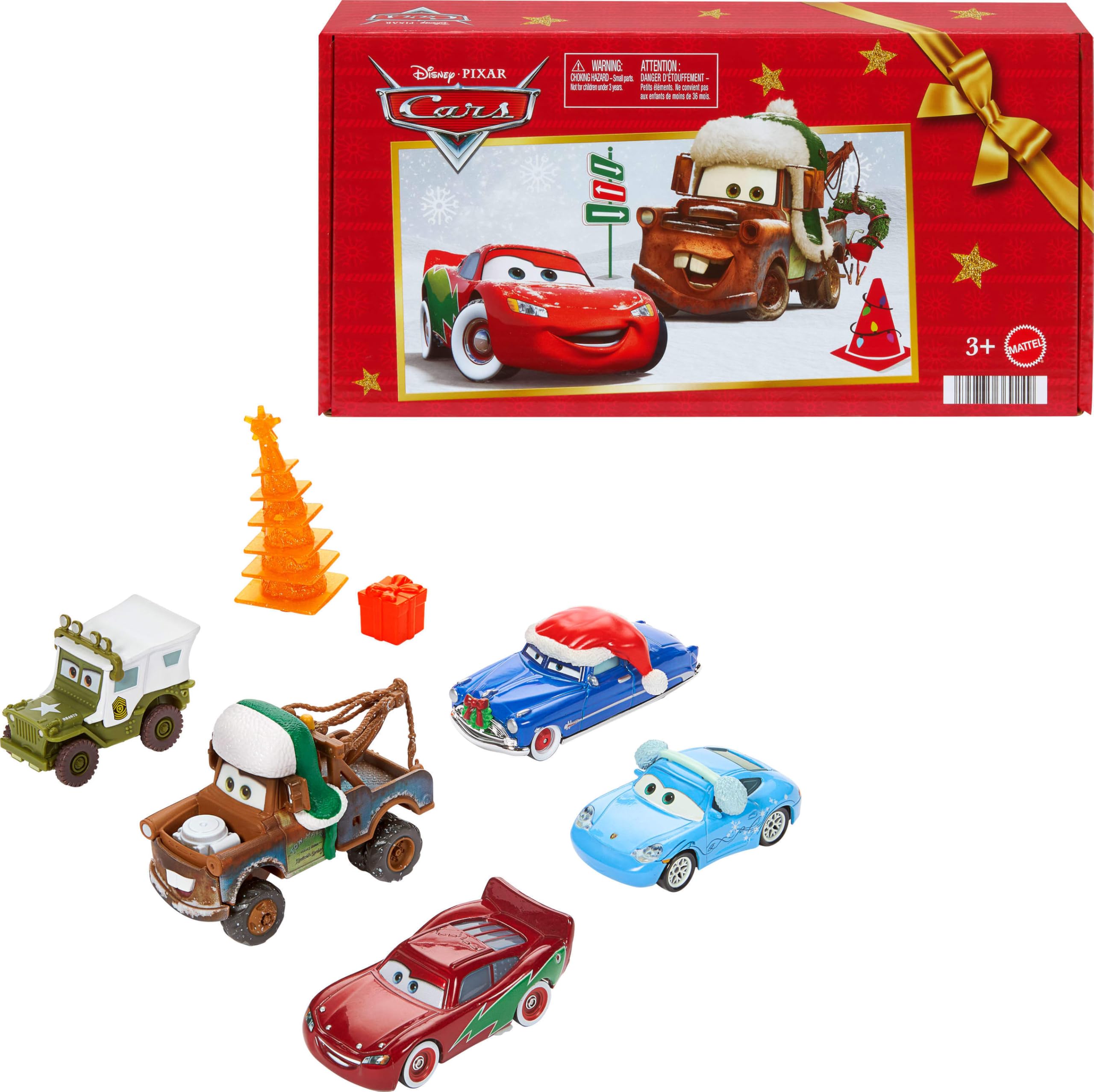 Mattel Disney and Pixar Cars Winter-Themed 5-Pack | Multipack of 5 Toy Cars Incl
