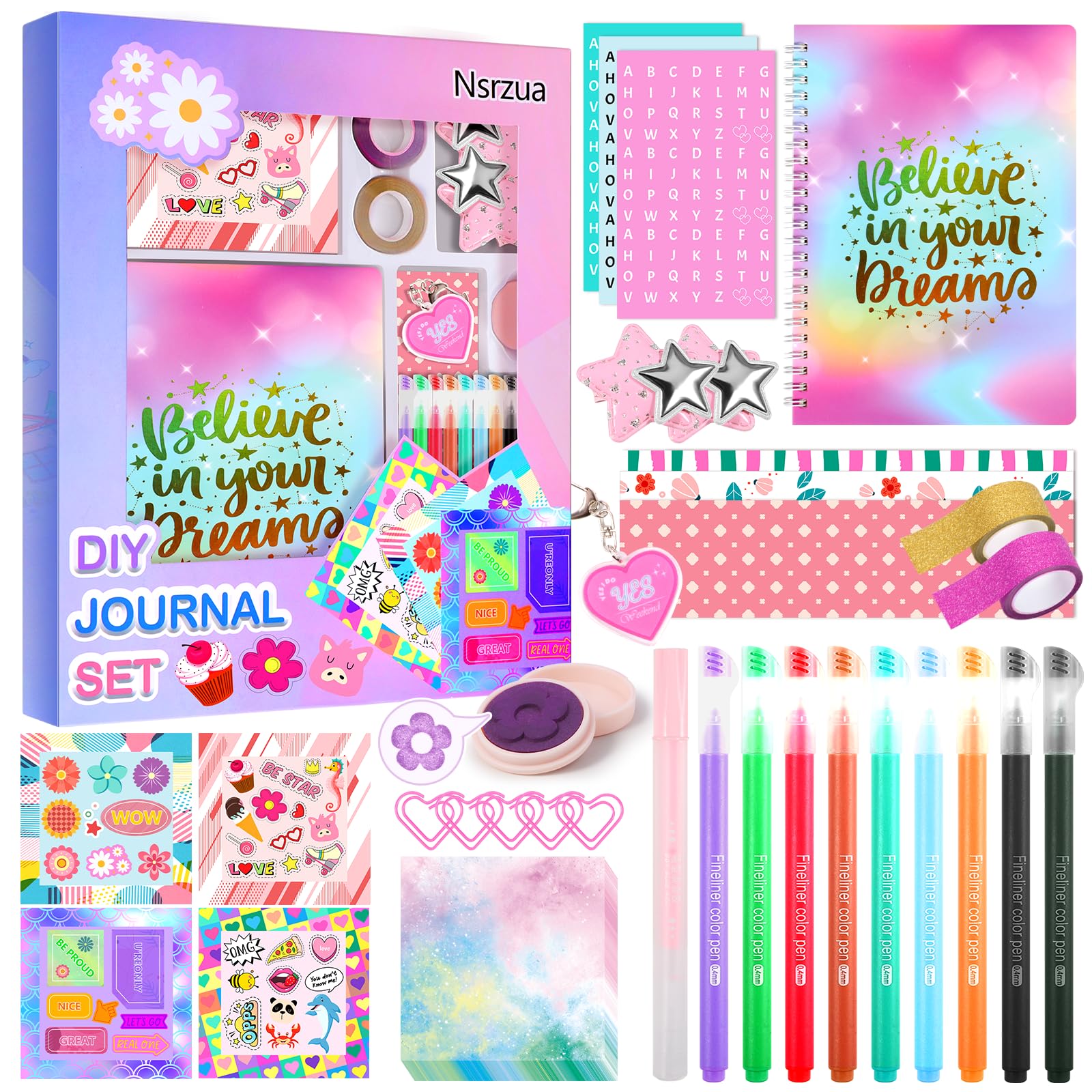 DlY Journal Kit for Girls Scrapbook Gifts for 8-14 Year Old Girl | 8 9 10 11 12 