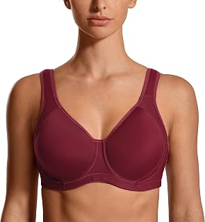 SYROKAN Women's Sports Bra with Underwire