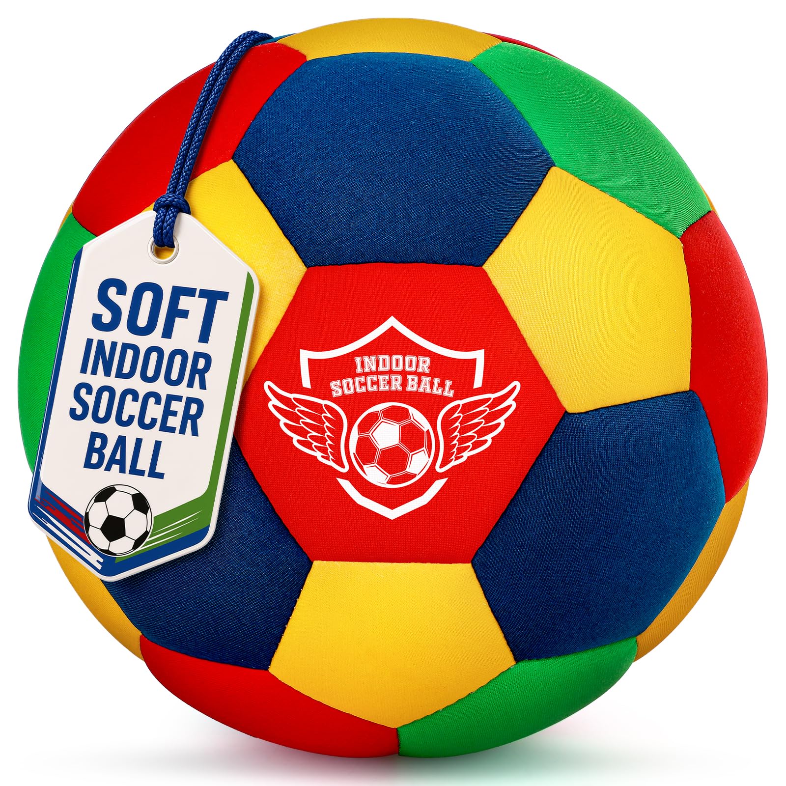 HopeRock Indoor Soccer Ball, Size 4, Soft Foam, for Kids 3-12 Years Old | Silent