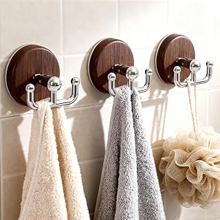 1 x Suction Cup Hook for Shower, Bathrobe and Towel, Powerful Vacuum Suction Hooks, for Shower Wall and Kitchen, Suitable for Bathroom, Outdoor, Kitchen, Office (5.5 x 5.5 x 4.5 cm)