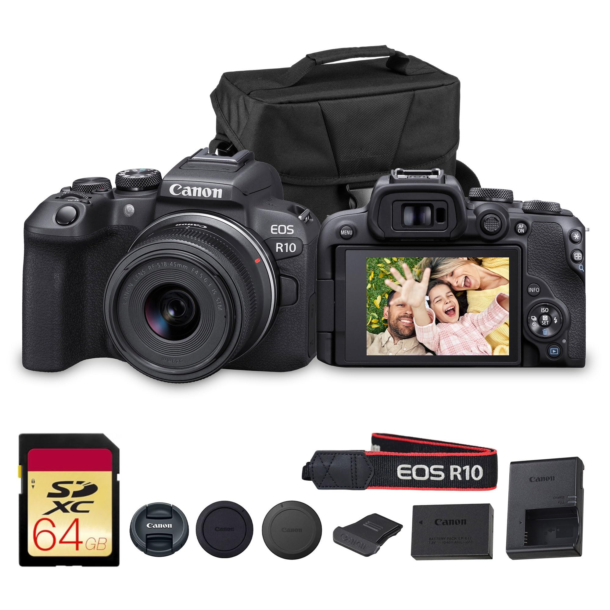 Canon EOS R10 Mirrorless Camera with 18-45mm Lens (5331C009) Bundle | For Beginn