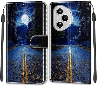 Cover Compatible with Honor 400 Pro 5G, Premium PU Leather Wallet Flip Book Case for Honor 400 Pro [Full Protection] - Moon