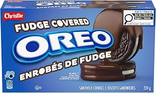 Oreo, Fudge Covered Sandwich Cookies 224 g, Baked in Canada | Chocolate Sandwich Cookies