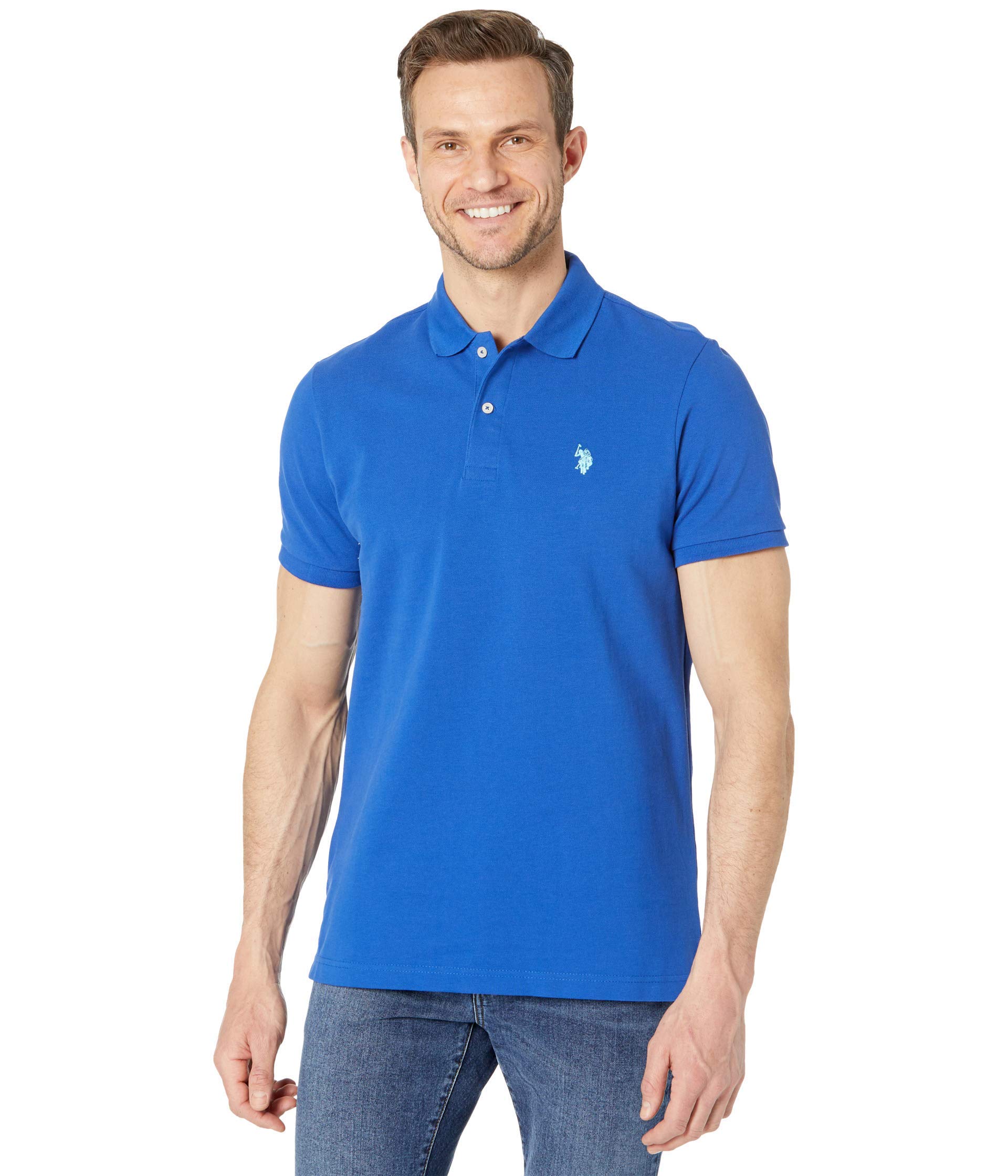 U.S. POLO ASSN. Men's Solid Interlock Short-Sleeved Polo Shirt