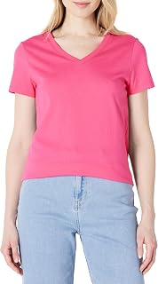 Amazon Essentials Women's T-Shirt V-Neck Short Sleeves 100% Cotton Classic Fit