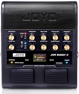 JOYO 10W Portable Electric Guitar Amp Multi-Effects Pedal Combo Amplifier with Footswitch,14 Amp Models,3-Band EQ,36 Drum Patterns & Looper,OTG Recording,Bluetooth for Practice(JAM Buddy II, Black)