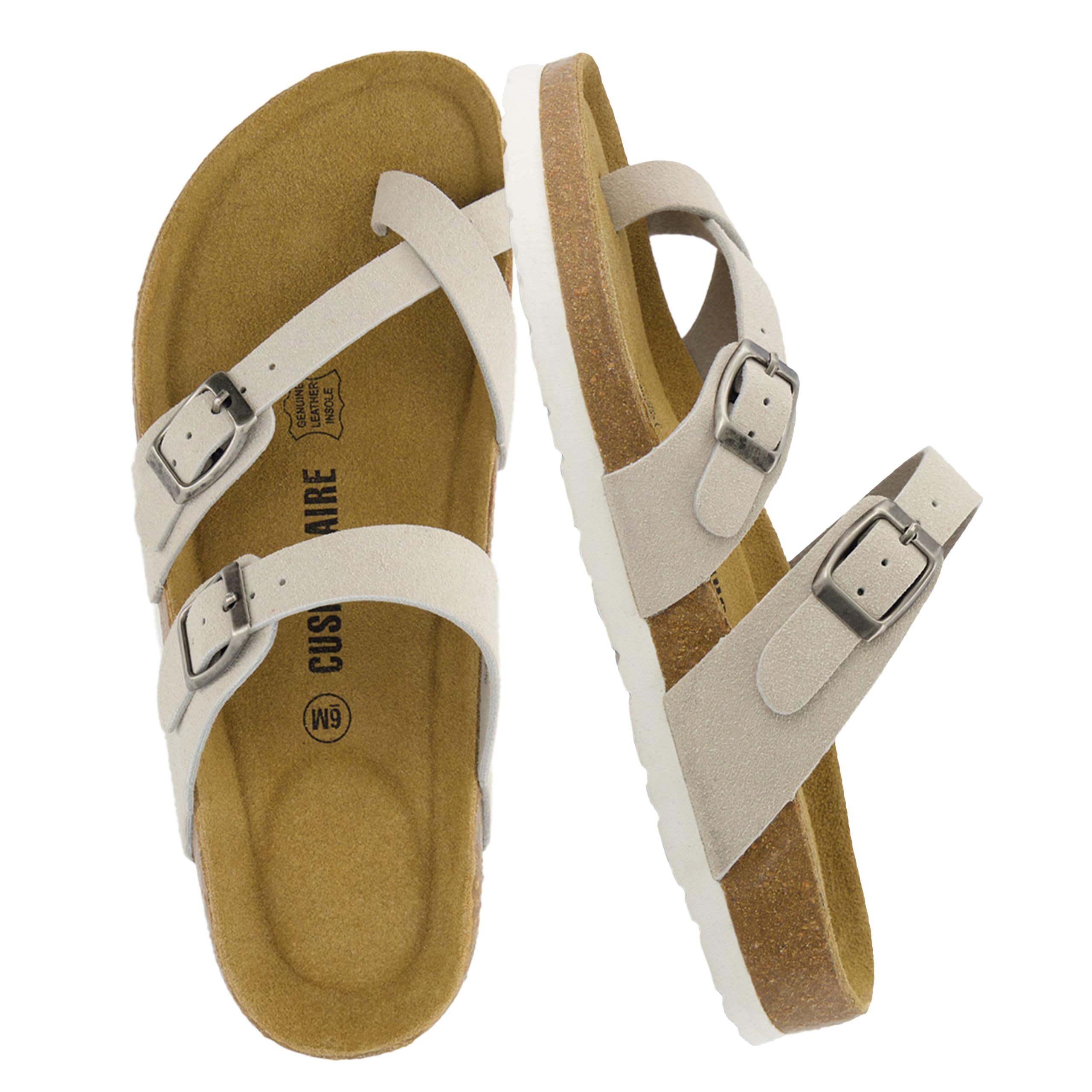 CUSHIONAIRE Luna Women's Cork Footbed Sandal with + Comfort