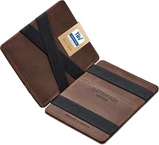 Jaimie Jacobs ® Magic Wallet Flap Boy Slim, The Original, Magic Wallet for Men, Italian Cow Leather, Slim Wallet, RFID Blocking Bill Holder