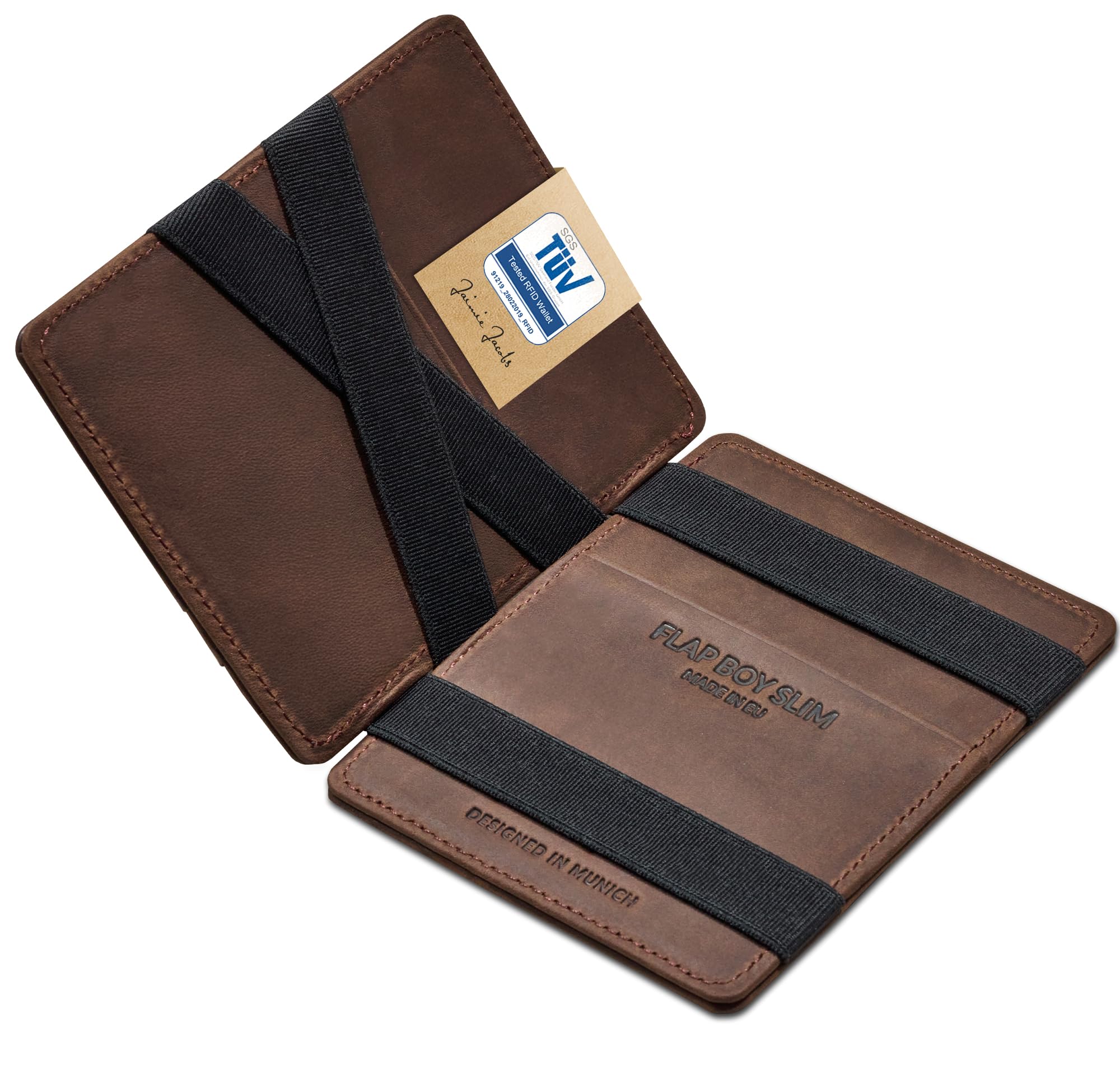 Jaimie Jacobs ® Magic Wallet Flap Boy Slim, The Original, Magic Wallet for Men, 
