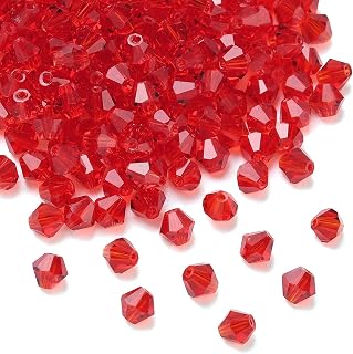 50pcs Faceted K9 Glass Bicone Beads Faux Austrian Crystal AAA Grade for DIY Necklace Bracelet Earrings Jewelry Making Hole:0.9~1mm