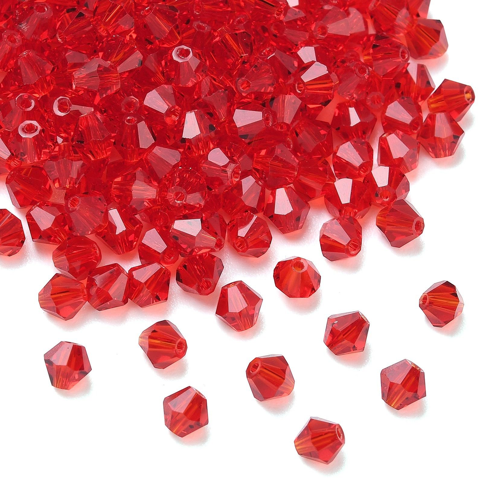 50pcs Faceted K9 Glass Bicone Beads Faux Austrian Crystal AAA Grade for DIY Neck