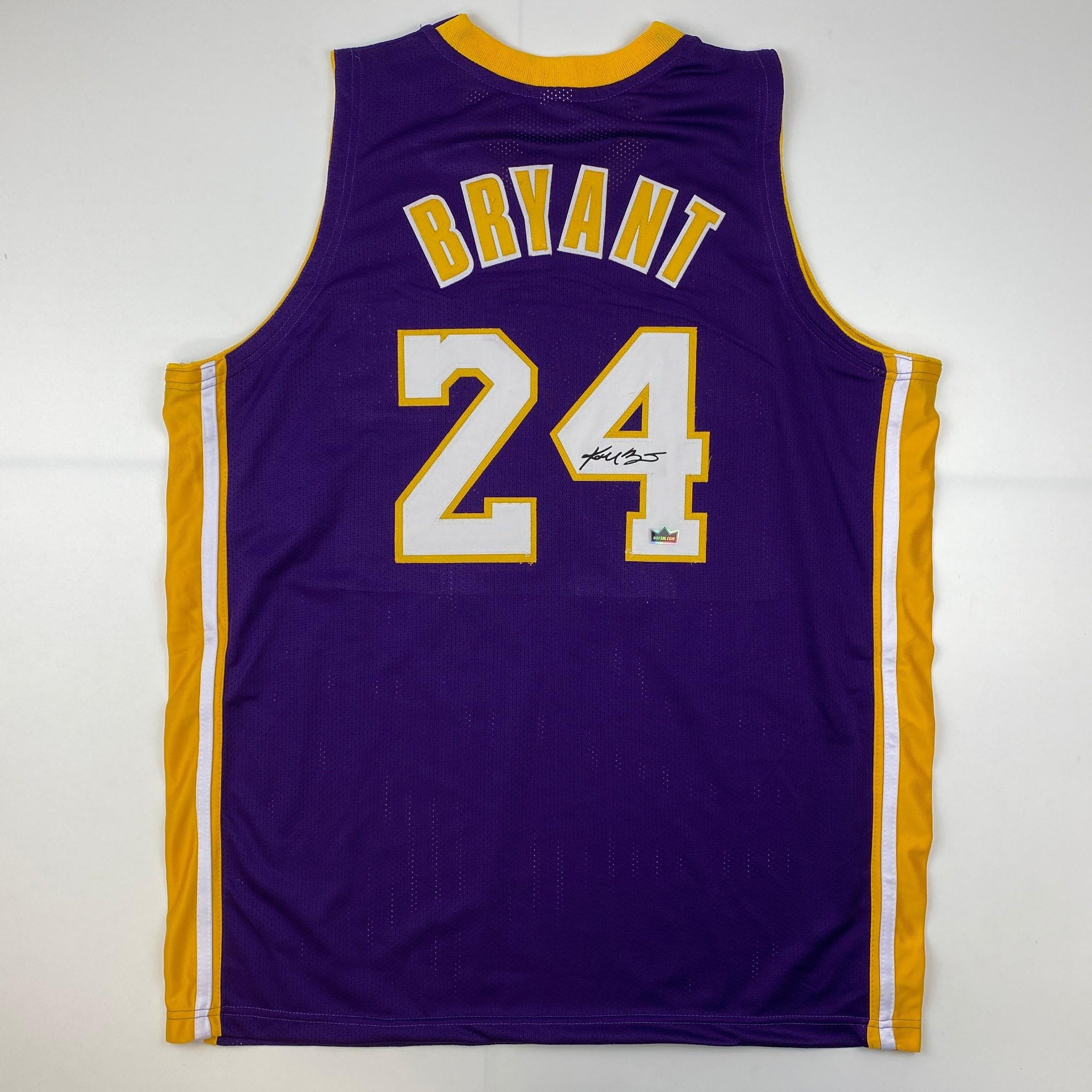 Facsimile Autographed Kobe Bryant #24 Los Angeles LA Purple Reprint Laser Auto B