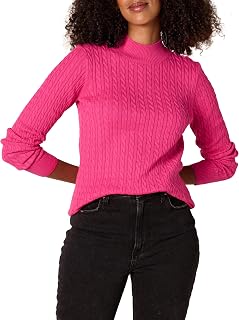 Amazon Essentials Women's Lightweight Cable-Knit Long-Sleeve Jumper