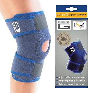Neo-G Knee Support Open Patella Brace – Adjustable Compression – ONE SIZE | Helps Arthritis & Knee Joint Pain Relief, ACL, Meniscus Tear, Runners Knee. For Men & Women, Class 1 Medical Device