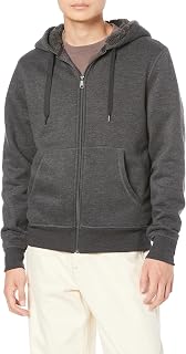 Amazon Essentials Men's Zip-Up Hoodie, Sherpa Lined, Fleece