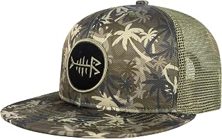 Bassdash Casquette de Camionneur à Bord Plat réglable Snapback Chapeau Maille Dos pour Hommes Femmes pêche Chasse