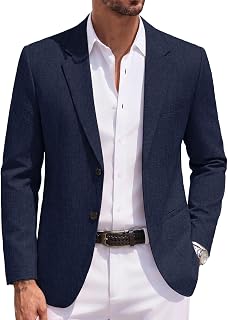COOFANDY, Mens Casual Knit Blazer Two Button Sport Coats Jacket