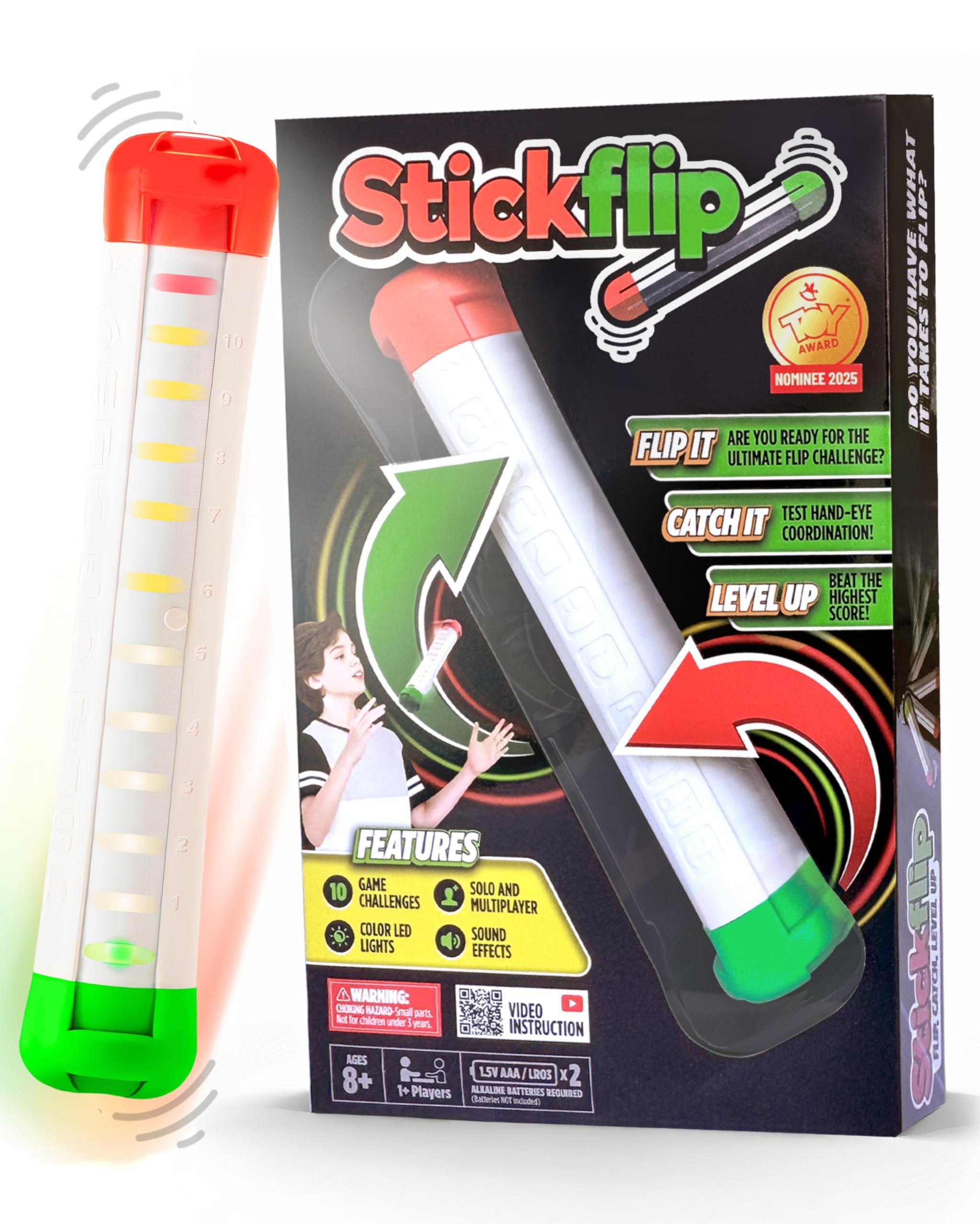 Stickflip How Many Flips can You Throw? | Electronic Flip Challenge Game | Auto-