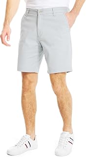 Nautica - 8.5 Inch Classic Flat Fit Stretch Cotton Deck Shorts, Men's Casual Shorts