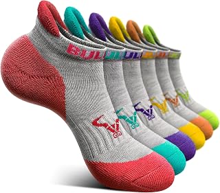 BULLIANT Men's Short Socks, 6 Pairs, Short Sports Breathable Ankle Socks, Moisture Absorption