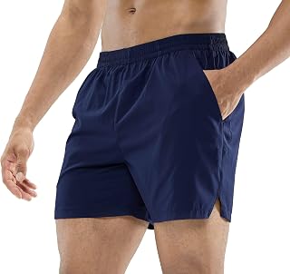 MIER Men's 5 Inch Running Shorts Quick Dry Outdoor Sports Workout Summer with Pockets Lightweight Breathable