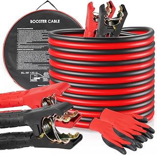 TLGREEN 6M Long Jump Leads, 1500A Heavy Duty Car Battery Booster Cables | Jump Start Cable, Includes Gloves & Storage Bag, Thick CCA Core, Ideal Emergency for Petrol and Diesel Car, Vans, Truck