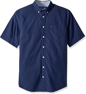 Tommy Hilfiger Short Sleeve Button Down Shirt In Custom Fit Button Down Shirt Men