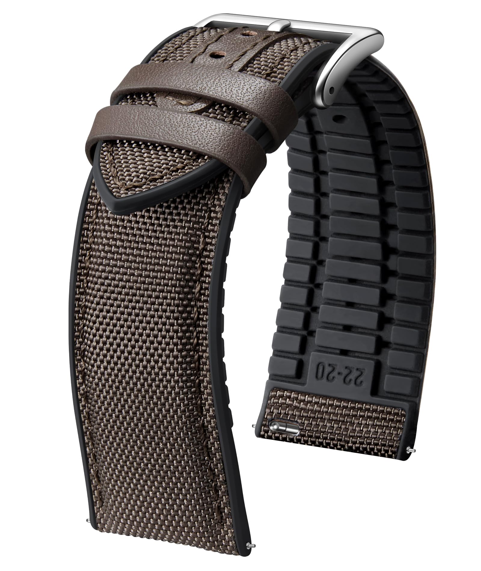 BINLUN Nylon Silicone Watch Bands 18mm 19mm 20mm 21mm 22mm Quick Release Canvas 