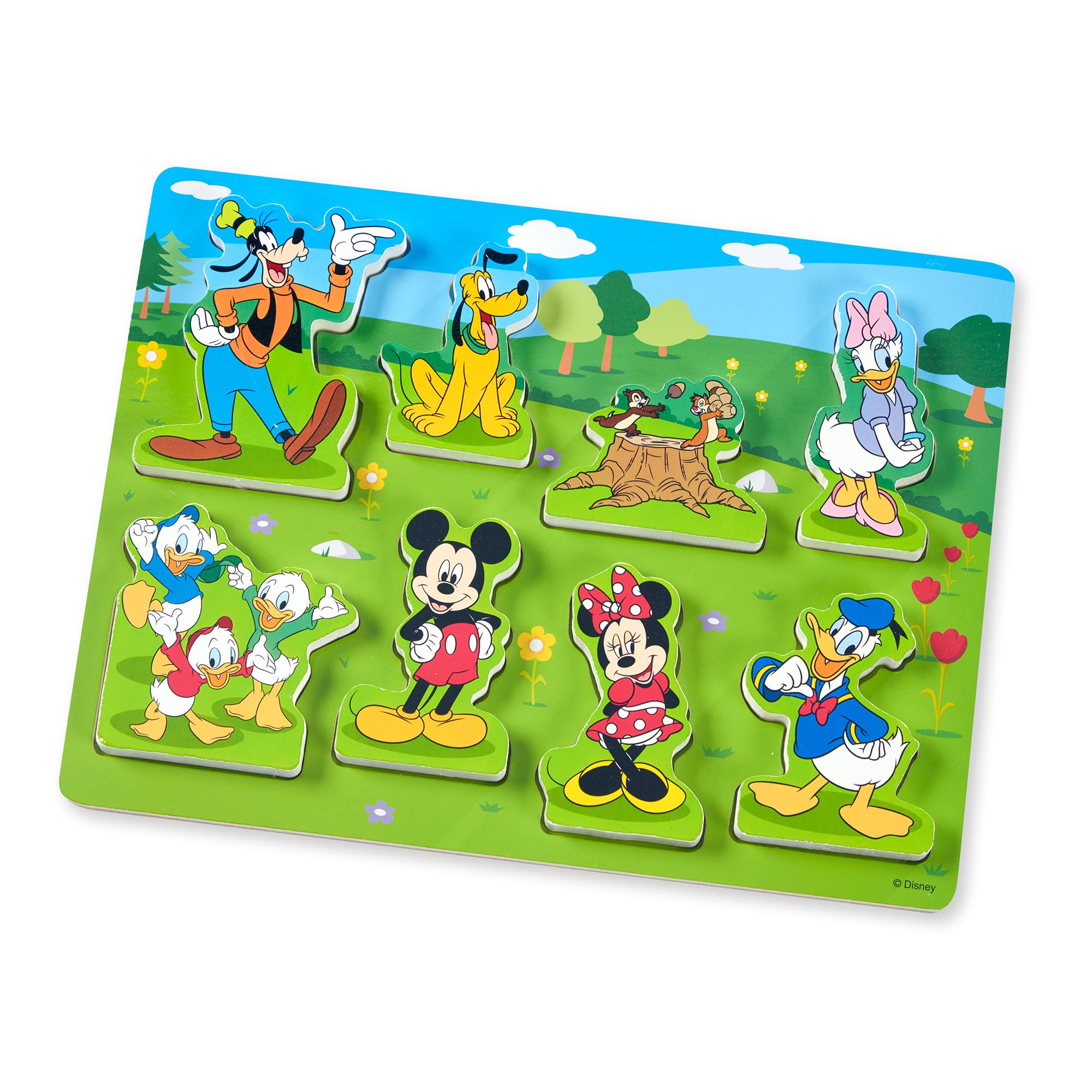 Melissa & Doug Disney Mickey Mouse Wooden Chunky Puzzle Set | 8 Chunky Wooden Pi
