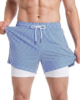 maamgic Men's Swimming Costume 2-in-1 Compression Quick Drying Shorts