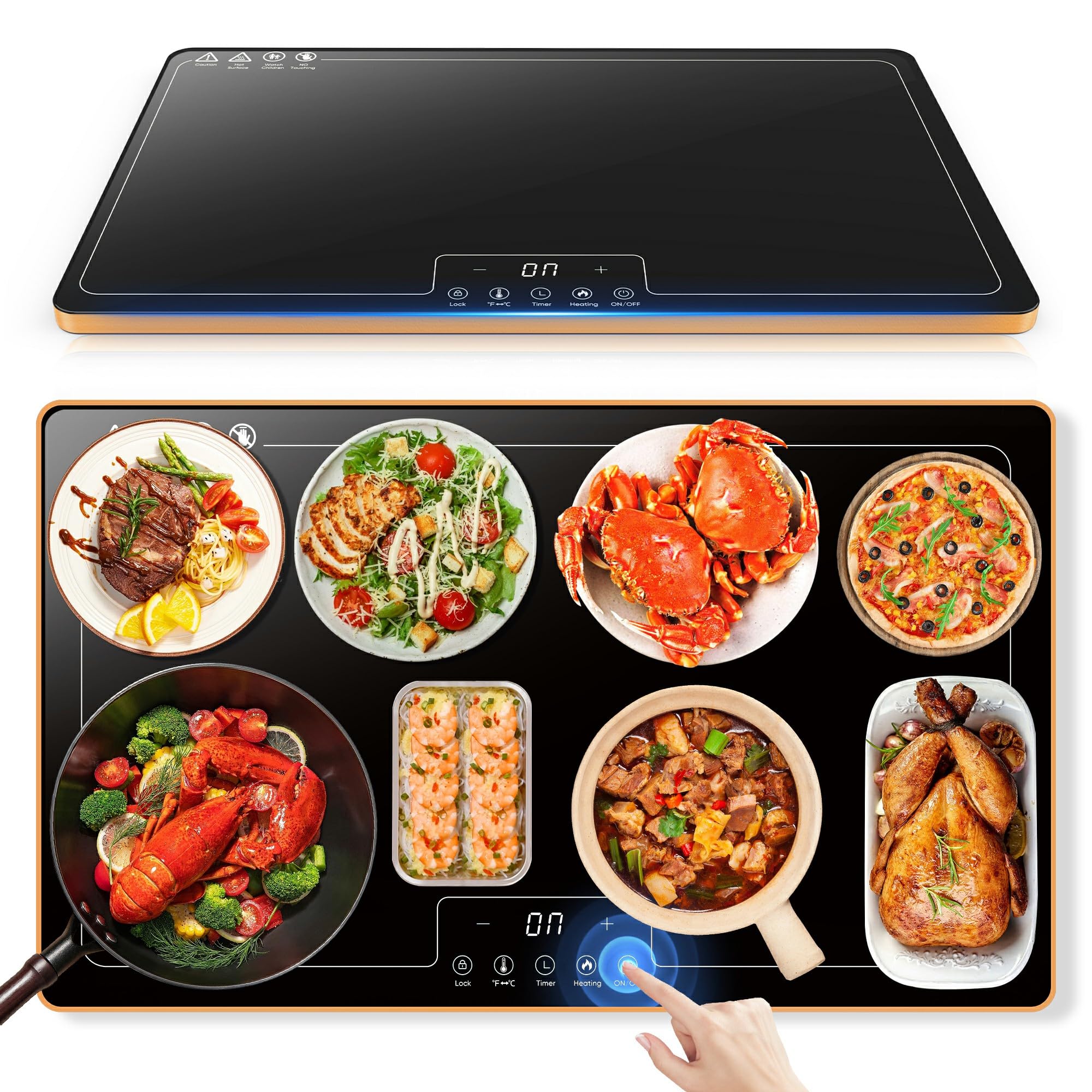Electric Warming Tray, PIBEIBUK Warming Tray for Buffets Party and Home Daily Us